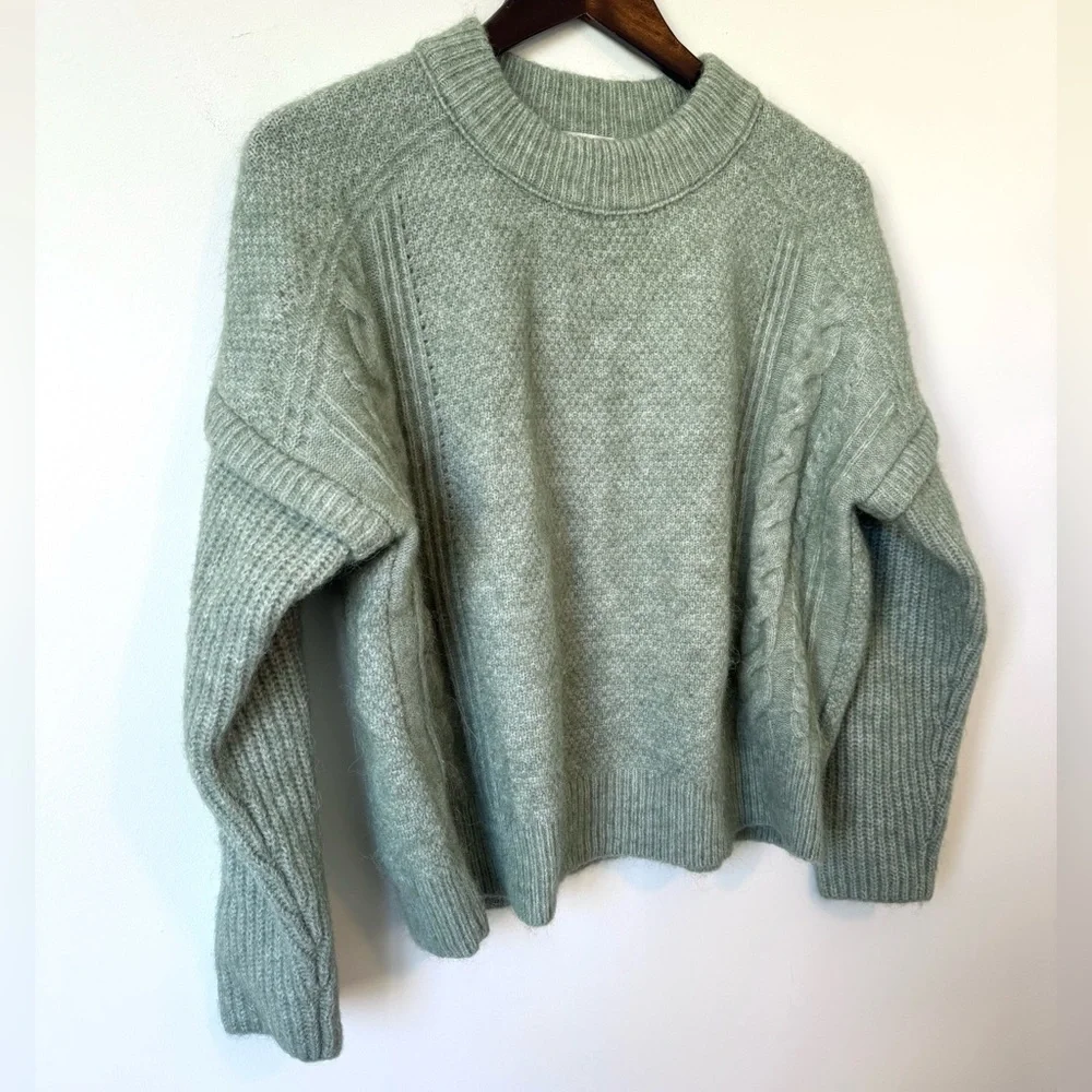 Madewell Havener Cable Stitch Crewneck Sweater - Size S